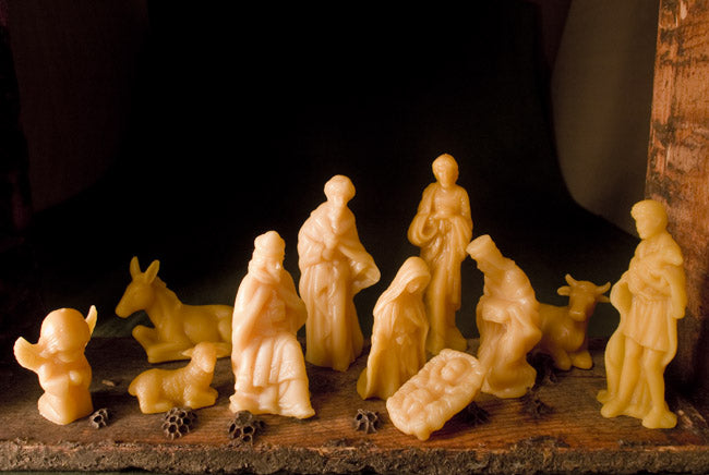 Beeswax Nativity Scene