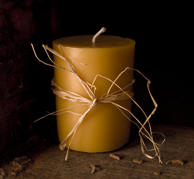 Beeswax Pillar Candle 3" x 4"